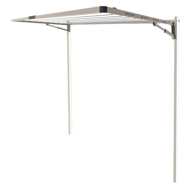 Hills Everyday Folding Frame 2.2m x 1.2m Single 10 Line Clothesline + Post Kit in Autumn Stone [ 100533PK ]
