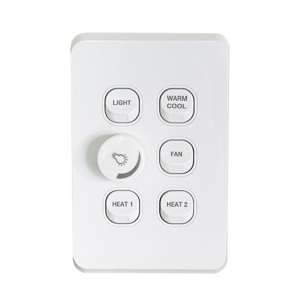 IXL Replacement Luminate Dual Tastic 6 Switch Gang Wall Switch [ 621002 ]