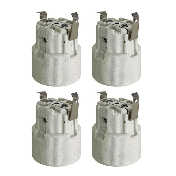 IXL Replacement Ceramic Tastic Lamp Holder 240V 5KV T270 Pack of 4 [ 624651x4 ]