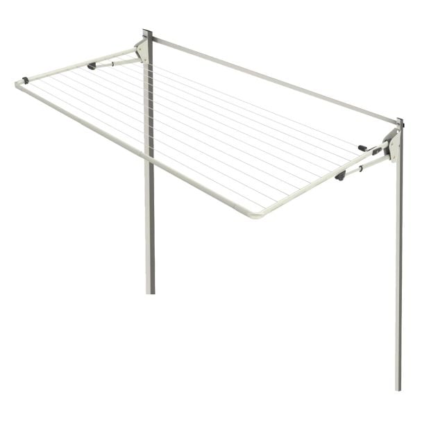 Hills Folding Frame 2.4m Wide Single Clothesline + Post Kit in Surfmist [ 80150630PK ]