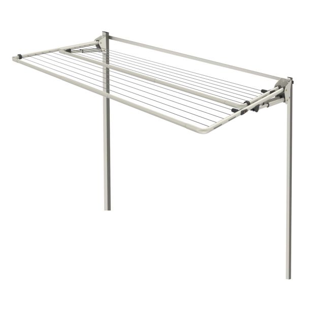Hills Folding Frame 2.4m Wide Double Clothesline + Post Kit in Surfmist [ 80150654PK ]