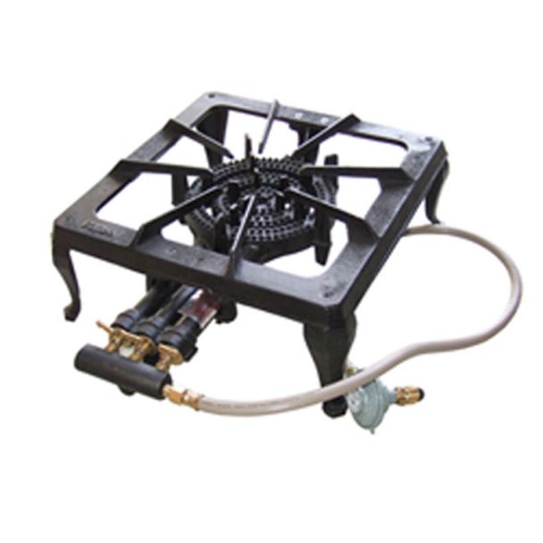 Auscrown Triple Ring LPG Gas Burner with Frame, Hose & Regulator [ FF40C40LPR ]