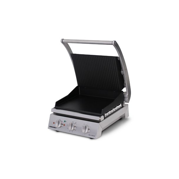 Roband 6 Slice Ribbed Top / Smooth Bottom Plate Non Stick 2200W Grill Station [ GSA610RT ]