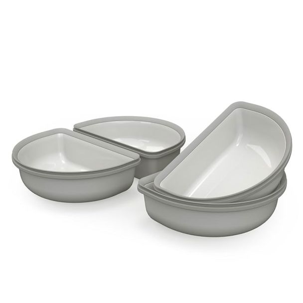 Sure PetCare Surefeed 4 Pack of Half Bowls in Grey [ HBOWL4GY ]