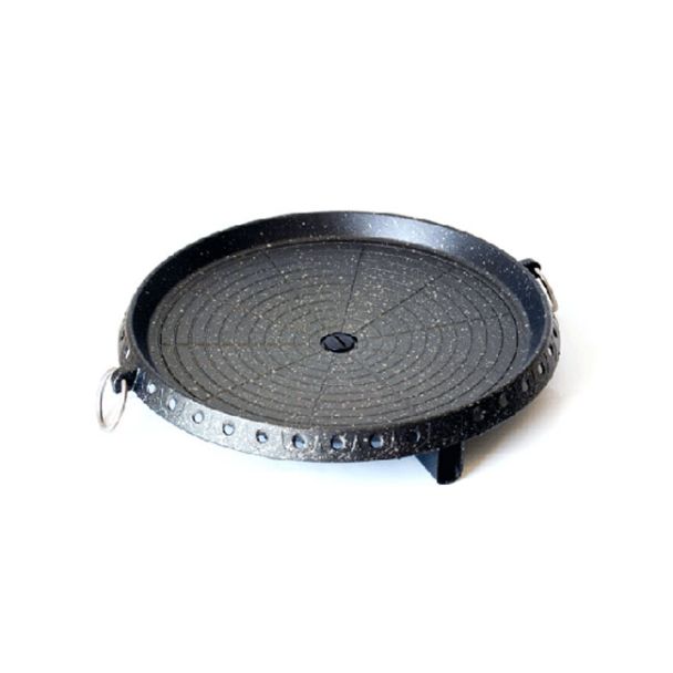Auscrown 32cm Non Stick Marble Coated Korean BBQ Grill Plate for Portable Butane Stoves [ HSG011 ]