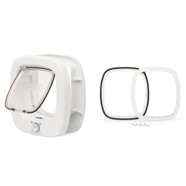 PetSafe Big Cat Door with 4 Lock Settings + Glass Installation Adapter [ PPA17878PK ]
