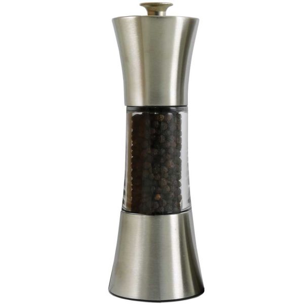 Dishy Metro 18cm Stainless Steel & Acylic Pepper Grinder [ SS9172P ] 