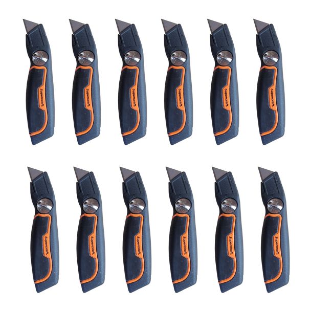 Supercraft Fixed Blade Utility Knife Bulk Pack 12 Pack [ TMK1080x12 ]