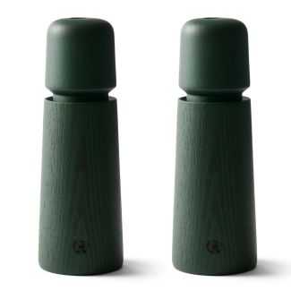 Crushgrind Stockholm 17cm Salt Pepper or Spice Grinder in Dark Green Colour - 2 Pack [ 070284-0028x2 ]