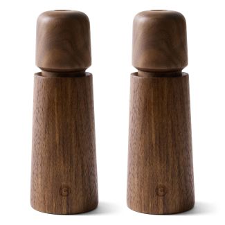 Crushgrind Stockholm 17cm Salt Pepper or Spice Grinder in Walnut - 2 Pack [ 070284-2031x2 ]