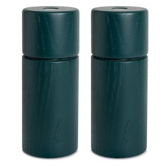 Crushgrind Bergen 12cm Salt Pepper or Spice Grinder in Racing Green Colour - 2 Pack [ 070375-0028x2 ]