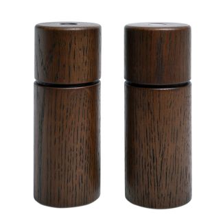Crushgrind Bergen 12cm Salt Pepper or Spice Grinder in Smoked Ash Colour - 2 Pack [ 070375-0086x2 ]
