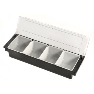 KHA Cocktail / Bar Condiment 4 Compartment Dispenser [ 17004 ]