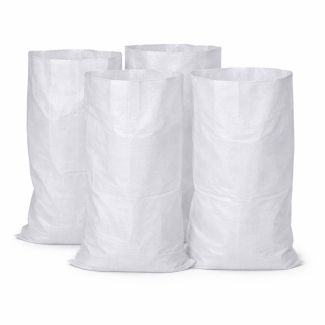 Ames Reusable Woven Polypropylene 150L Garden Bag with Handles in White - 4 Pack [ 20117305 ]