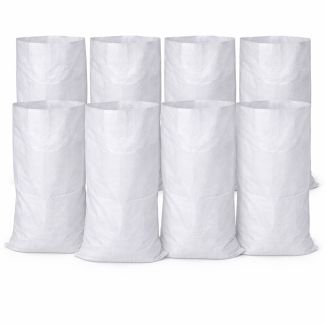 Ames Reusable Woven Polypropylene 150L Garden Bag with Handles in White - 8 Pack [ 20117305x2 ]