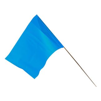 Holman 100 Pack of 450mm Height Steel Staff Marker Flags in Blue [ 4518BG ]