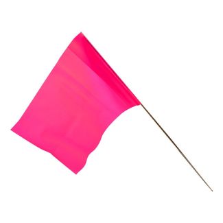 Holman 100 Pack of 450mm Height Steel Staff Marker Flags in Pink [ 4518PG ]