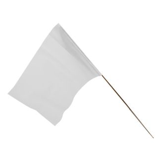 Holman 100 Pack of 450mm Height Steel Staff Marker Flags in White [ 4518W ]