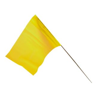Holman 100 Pack of 450mm Height Steel Staff Marker Flags in Yellow [ 4518YG ]
