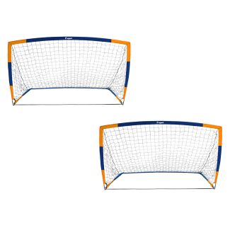 Regent Sports Giant Pop Up Soccer Goals 274cm x 152cm with Carry Bags - Set of 2 [ 70818x2 ]