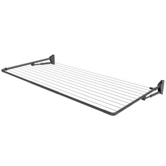 Hills Folding Frame 2.4m Wide Single Clothesline in Monument [ 80150623 ]