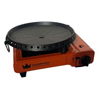 Auscrown Portable Gas Stove Butane Cooker + 32cm Korean BBQ Grill Plate [ AD888PK02 ]