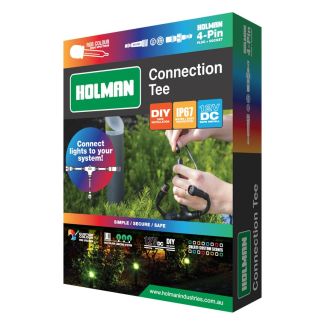 Holman RGB Colour Garden Light 4-Pin Connection Tee [ ALCRGB3TL ]