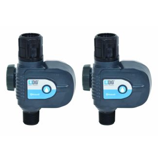 DIG Bluetooth App Controlled Battery Operated Tap Hose / Irrigation Timer - 2 Pack [ BOHE-BTIx2 ]