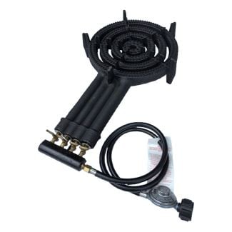 Auscrown Quad Ring LPG Turbo Gas Burner with Hose & Regulator [ C50LP69 ]