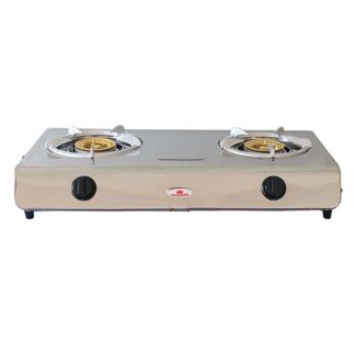 Auscrown LP Gas 2 Wok Burners + Cast Iron Trivets & Brass Caps [ CK802PGS ]