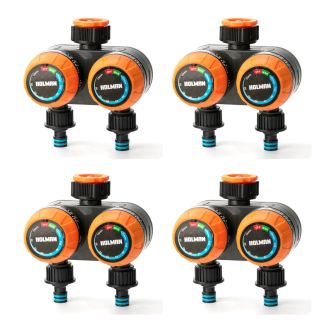 Holman EzyGrip Dual Outlet Watering Tap Timer for Garden Taps - 4 Pack [ CO0013x4 ]