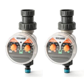 Holman 2 Dial Battery Garden Tap Watering Timer with Interval Program - 2 Pack [ CO1601x2 ]