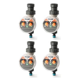 Holman 2 Dial Battery Garden Tap Watering Timer with Interval Program - 4 Pack [ CO1601x4 ]