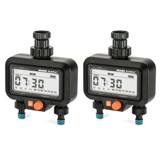 Holman QuikDial Dual Outlet Digital 7 Day LCD Garden Tap Watering Timer - 2 Pack [ CO6002x2 ]