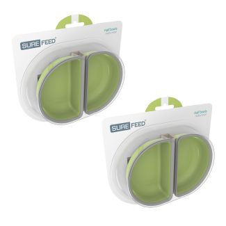 Sure PetCare Surefeed Half Bowls in Green - 4 Pack [ HBOWL2GNx2 ]