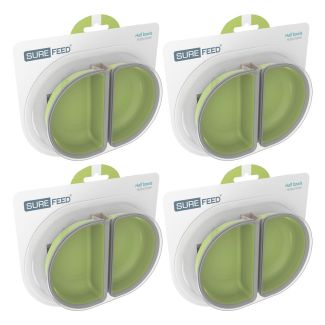 Sure PetCare Surefeed Half Bowls in Green - 8 Pack [ HBOWL2GNx4 ]
