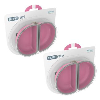 Sure PetCare Surefeed Half Bowls in Pink - 4 Pack [ HBOWL2PKx2 ]
