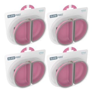 Sure PetCare Surefeed Half Bowls in Pink - 8 Pack [ HBOWL2PKx4 ]