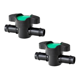 K-Rain 19mm Barbed Inline Valve for Poly Pipe Irrigation Systems - 2 Pack [ KV19x2 ]