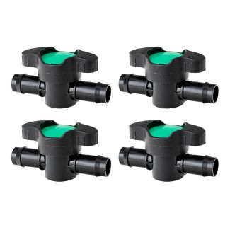 K-Rain 19mm Barbed Inline Valve for Poly Pipe Irrigation Systems - 4 Pack [ KV19x4 ]