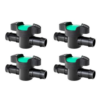 K-Rain 25mm Barbed Inline Valve for Poly Pipe Irrigation Systems - 4 Pack [ KV25x4 ]