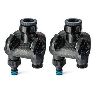 Holman Dual Tap Outlet with 12mm Snap-On Fitting - Pack of 2 [ LM2002x2 ]