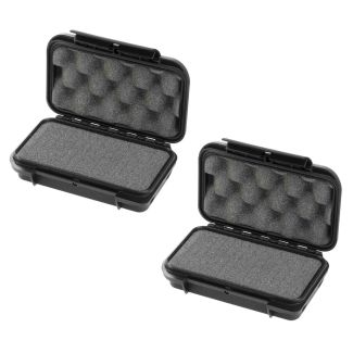Plastica Panaro MAX001S 0.53L IP67 Watertight Equipment Hard Case + Foam in Black - 2 Pack [ MAX001Sx2 ]