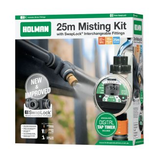 Holman 25m Misting Kit with SwapLock Interchangeable Fittings & Tap Timer [ MK31025 ]