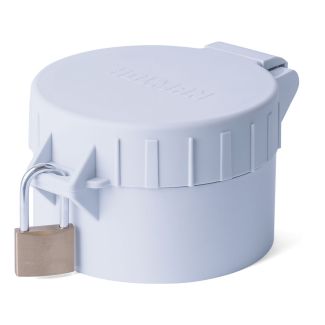 Holman 150mm PVC Pipe Lockable End Cap With Trap Door Hinge for Trades [ PLCC150 ]