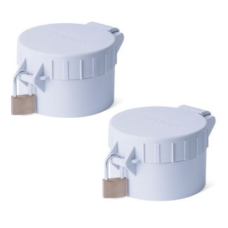 Holman 150mm PVC Pipe Lockable End Cap With Trap Door Hinge for Trades - Pack of 2 [ PLCC150x2 ]