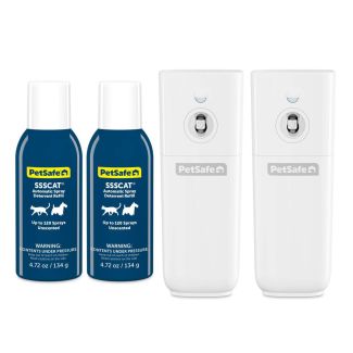 PetSafe SSSCAT Automatic Motion Activated Spray Pet Deterrent - 2 Pack [ PPD10-17619x2 ]