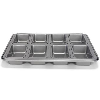 Patisse Silver-Top 8 Cup Non-Stick Mini Loaf Pan [ PT03515 ]