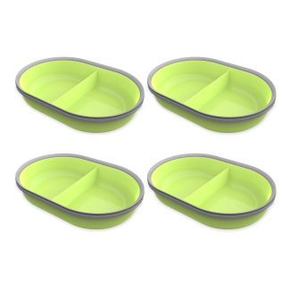 Sure PetCare SureFeed Single Split Feeder Bowl in Green - 4 Pack [ SBOWLGRNx4 ]