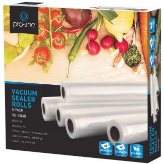Pro-Line 5 Roll Bulk Pack of Premium Vacuum Sealing Rolls 22cm & 28cm [ VS-23MR ]